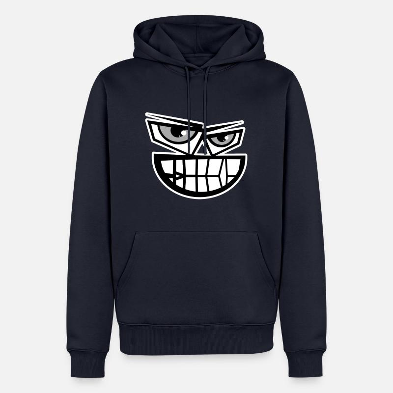 Gesicht Comic - Männer Premium Bio Hoodie - Navy