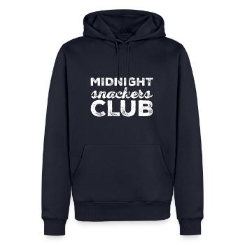 Midnight Snackers Club 3 - Men’s Premium Organic Hoodie - navy - Front - Nico (187cm)