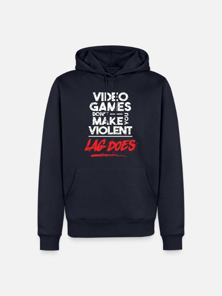 Gamer T-Shirt Lag does - Männer Premium Bio Hoodie - Navy