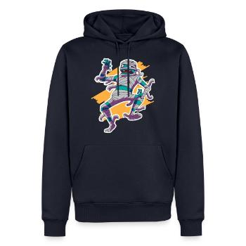 Gruselige Lustige Mumie Halloween Design Erwachsen - Männer Premium Bio Hoodie - Navy - Vorne - Nico (187cm)