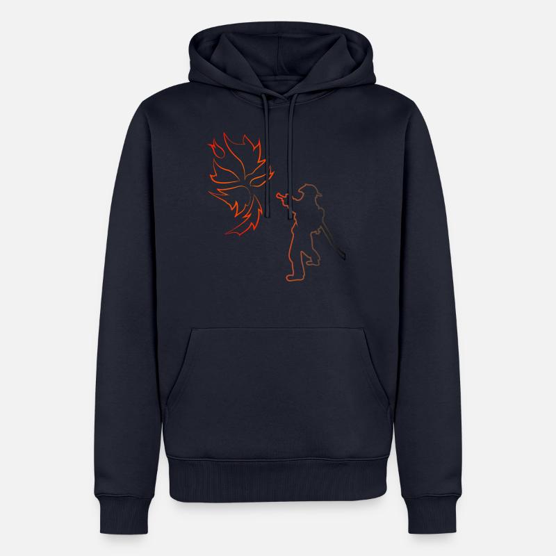 Utilisation du service d'incendie - Sweat à capuche Premium bio Homme - bleu marine