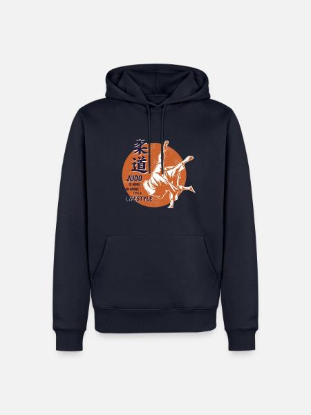 Judo ist mehr als Sport Kampfsport Lifestyle - Männer Premium Bio Hoodie - Navy