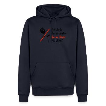Keine Rose für dich! | Lustiges Bachelor Geschenk - Männer Premium Bio Hoodie - Navy - Vorne - Nico (187cm)