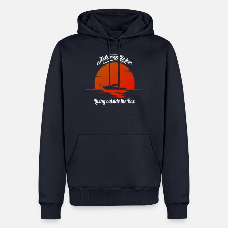 Motorboot Boot Design Retro - Männer Premium Bio Hoodie - Navy
