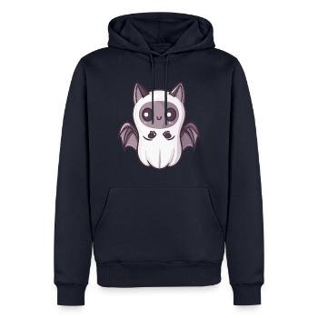 Fledermaus Halloween Lustig Geist - Männer Premium Bio Hoodie - Navy - Vorne - Nico (187cm)