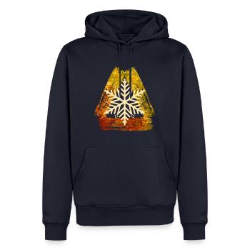 Flocon de neige E 99 - Sweat à capuche Premium bio Homme - bleu marine - Devant - Nico (187cm)