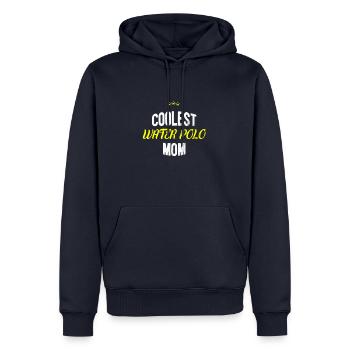 Distressed - COOLEST WATER POLO MOM - Männer Premium Bio Hoodie - Navy - Vorne - Nico (187cm)
