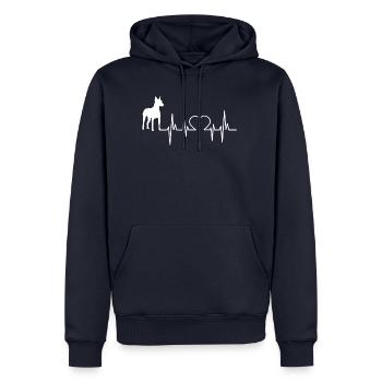 Pinscher allemand T-shirt cadeau - Sweat à capuche Premium bio Homme - bleu marine - Devant - Nico (187cm)