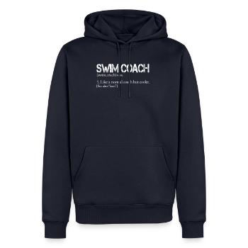 Meilleur moniteur de natation - Cooler que l'autre. - Sweat à capuche Premium bio Homme - bleu marine - Devant - Nico (187cm)