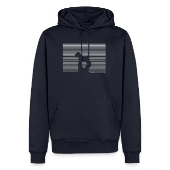Miniature Schnauzer Dog T-Shirt Gift - Men’s Premium Organic Hoodie - navy - Front - Nico (187cm)