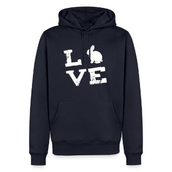 Kaninchen Hase Zwergkaninchen Liebe Geschenk - Männer Premium Bio Hoodie - Navy - Vorne - Nico (187cm)