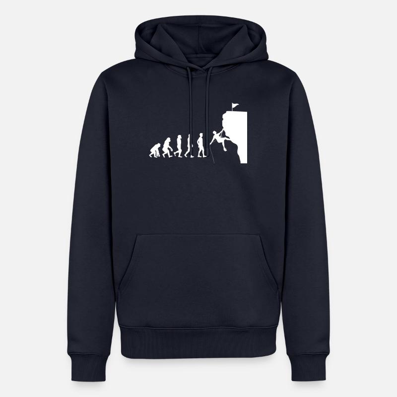 Evolution Klettern - Männer Premium Bio Hoodie - Navy