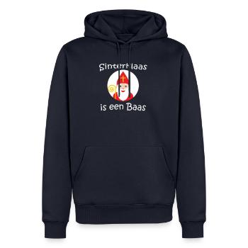 Sinterklaas is een Baas Dutch Netherlands Children - Men’s Premium Organic Hoodie - navy - Front - Nico (187cm)