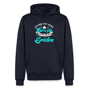 Therapie Gröden Skifahren Skifahrer Skiresort Gesc - Männer Premium Bio Hoodie - Navy - Vorne - Nico (187cm)