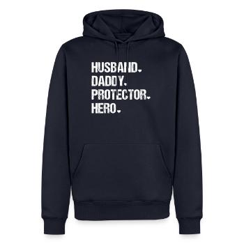 Mens Cute Funny Fathers Day - Männer Premium Bio Hoodie - Navy - Vorne - Nico (187cm)