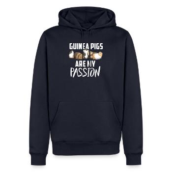cochon Guinée cadeau animal cochon Guinée - Sweat à capuche Premium bio Homme - bleu marine - Devant - Nico (187cm)