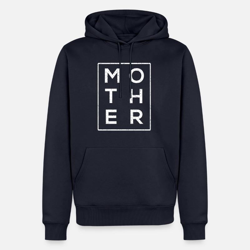 MÈRE - MAMA - MUTTI - Sweat à capuche Premium bio Homme - bleu marine