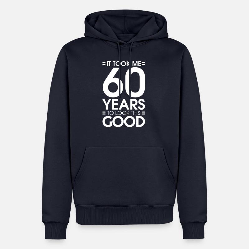 60 ans 60e anniversaire - Sweat à capuche Premium bio Homme - bleu marine