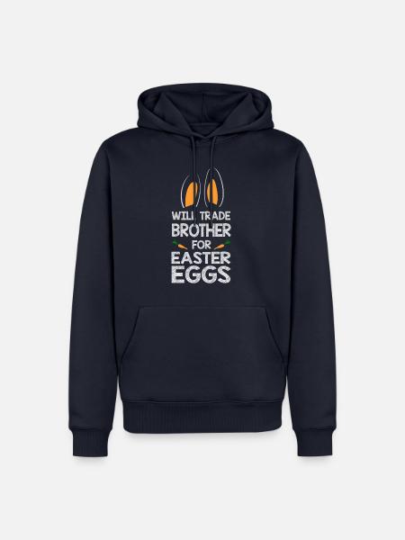 Will Trade Brother für Ostereier Bunny Ears - Männer Premium Bio Hoodie - Navy