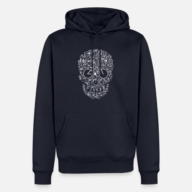Bicycle Skull - Männer Premium Bio Hoodie - Navy