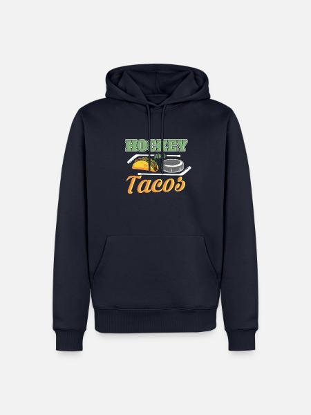 Eishockey und Tacos - Männer Premium Bio Hoodie - Navy