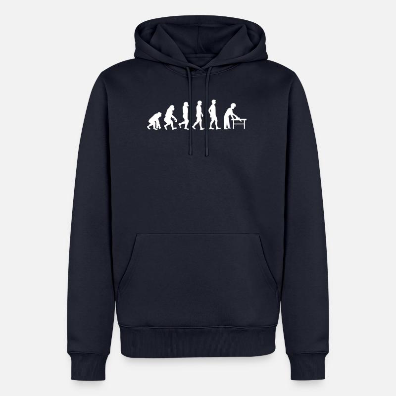 Schreiner - Holz - Tischler - Geschenk - Evolution - Männer Premium Bio Hoodie - Navy