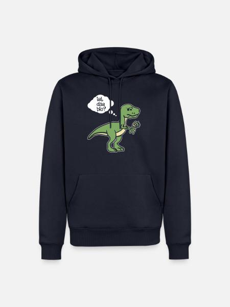 Ist das Bio? Dino - Vegan - Dinosaurier - Männer Premium Bio Hoodie - Navy