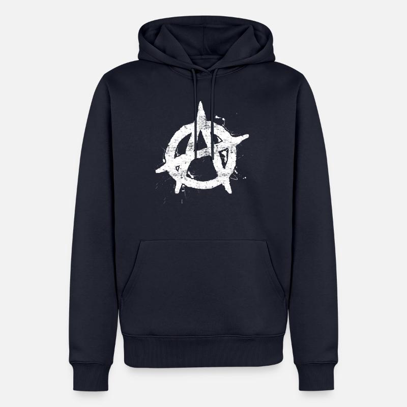Anarchie Cool - Sweat à capuche Premium bio Homme - bleu marine