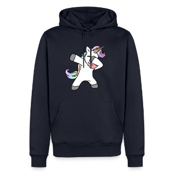 Dab Dance Dabbing Unicorn Tanzendes Einhorn - Männer Premium Bio Hoodie - Navy - Vorne - Nico (187cm)