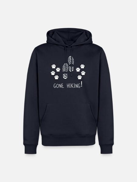 Klettern - Bergsteigen - Berge - Wandern mit Hund - Männer Premium Bio Hoodie - Navy