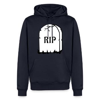 RIP Rest is Peace - Männer Premium Bio Hoodie - Navy - Vorne - Nico (187cm)