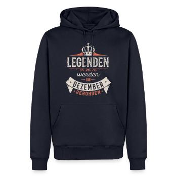 Legenden werden im Januar gebohren - Männer Premium Bio Hoodie - Navy - Vorne - Nico (187cm)