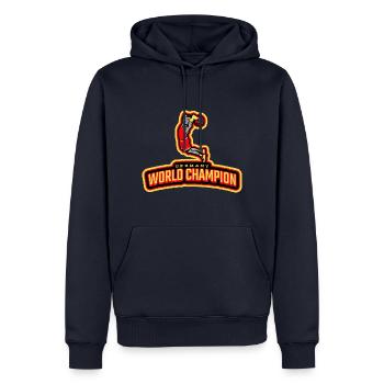 Basketball Tshirt World Champion Gift 2023 Dunk - Men’s Premium Organic Hoodie - navy - Front - Nico (187cm)