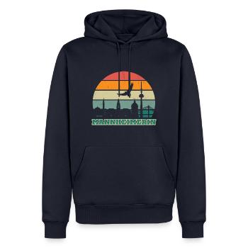 Mannheimerin - Mannheim, meine Stadt! - Männer Premium Bio Hoodie - Navy - Vorne - Nico (187cm)