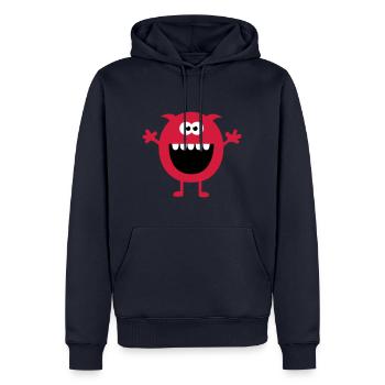Lustiges Niedliches Monster (Free Hugs) - Männer Premium Bio Hoodie - Navy - Vorne - Nico (187cm)
