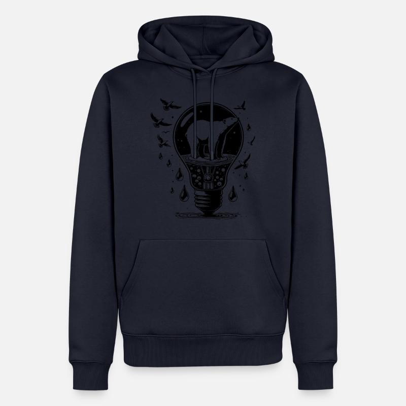 Klimawandel Design - mit Eisbär - Männer Premium Bio Hoodie - Navy