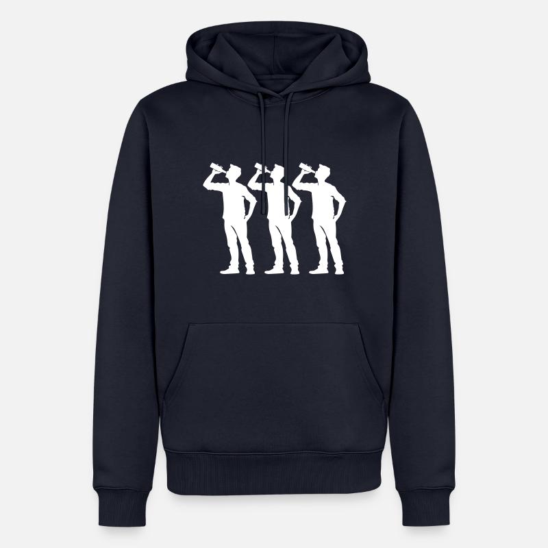 Trinker Team Flasche - Männer Premium Bio Hoodie - Navy