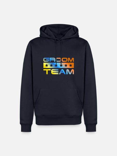 Groom Crew Bunt - Männer Premium Bio Hoodie - Navy