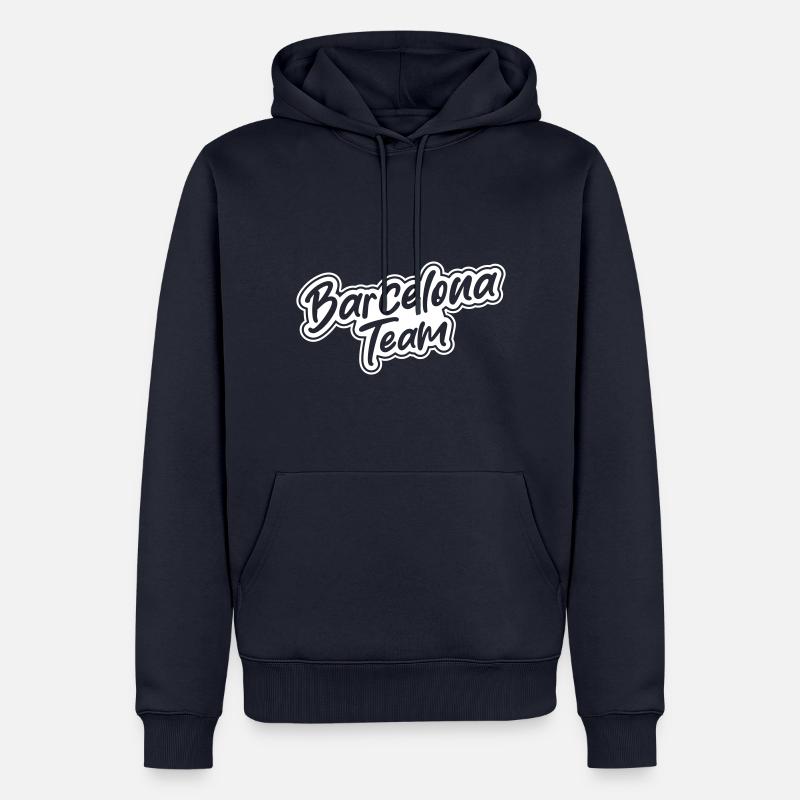 L’équipe de Barcelone - Sweat à capuche Premium bio Homme - bleu marine