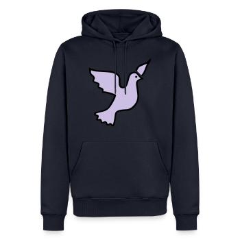 colombe - Sweat à capuche Premium bio Homme - bleu marine - Devant - Nico (187cm)