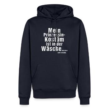 Lustiges ANTI KARNEVAL Fasching Kostüm | Unisex - Männer Premium Bio Hoodie - Navy - Vorne - Nico (187cm)