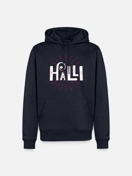 HALLI | Halli Galli | Party Duo | Partnerlook - Männer Premium Bio Hoodie - Navy