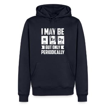 Nerd - Chimie - Enseignant - Sweat à capuche Premium bio Homme - bleu marine - Devant - Nico (187cm)