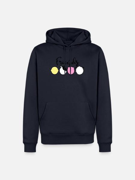 Animals are friends - no food - Vegetarier Vegan - Männer Premium Bio Hoodie - Navy