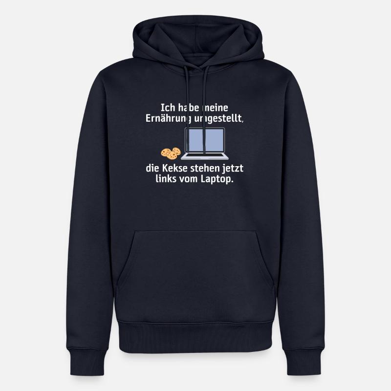 Nerd Spruch Ernährung - Männer Premium Bio Hoodie - Navy
