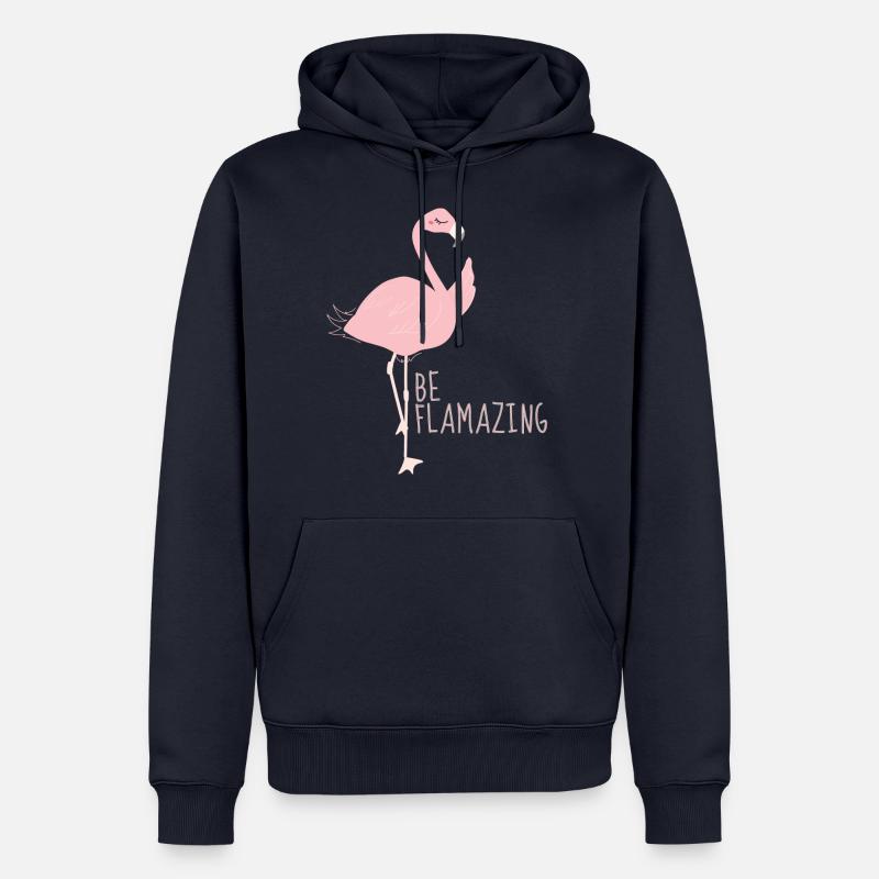Flamingo - Männer Premium Bio Hoodie - Navy