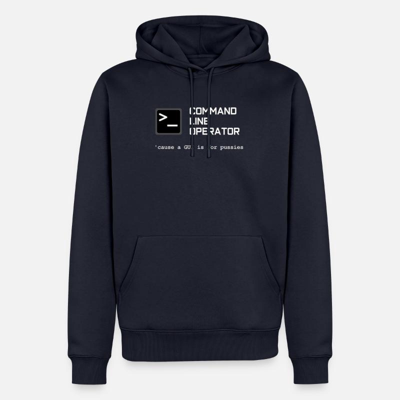 Command Line Operator - Linux Terminal Nerd - Men’s Premium Organic Hoodie - navy