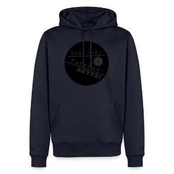 HÄTTE HÄTTE FAHRRADKETTE - Männer Premium Bio Hoodie - Navy - Vorne - Nico (187cm)