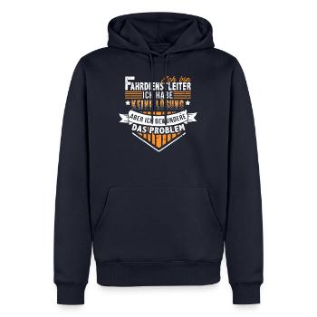 Fahrdienstleiter - Ich bewundere das Problem - Männer Premium Bio Hoodie - Navy - Vorne - Nico (187cm)