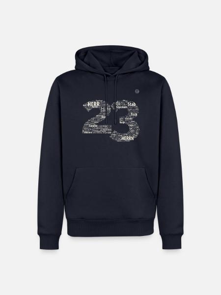 Psalm 23 - Männer Premium Bio Hoodie - Navy
